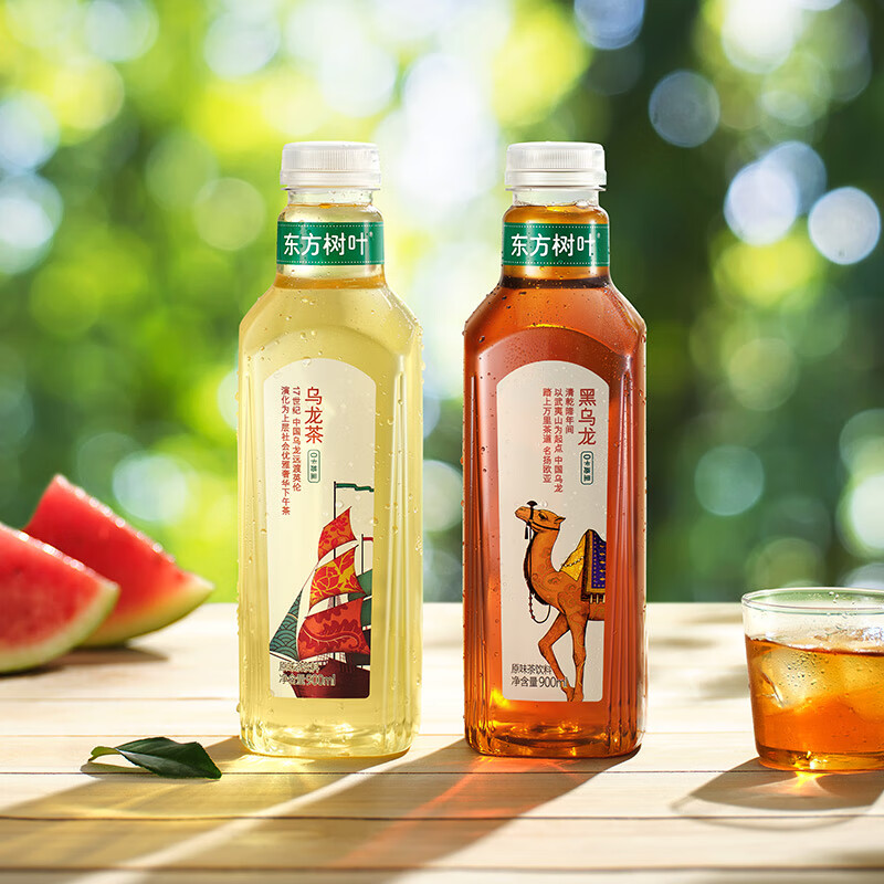 农夫山泉东方树叶乌龙茶900ml*12瓶无糖茶饮料0糖0脂0卡大瓶整箱