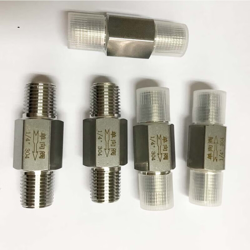 304不锈钢单向阀 2分单向阀 双外丝单向阀 六角外丝止回阀zg1/4 zg1/4