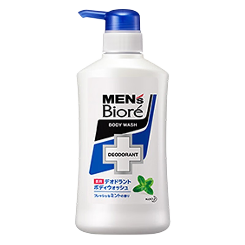 碧柔日本原裝 碧柔(Biore)男士清爽香氛補(bǔ)水保濕控油滋養(yǎng)沐浴露 薄荷香 440ml
