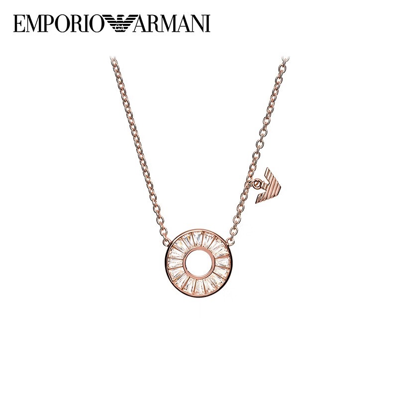 阿玛尼(emporio armani)阿玛尼女士项链 银质摩天轮项链  送女友礼物
