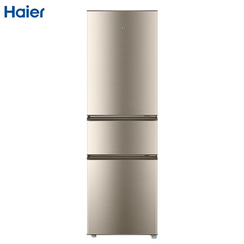 【海尔旗舰店】海尔(Haier)电冰箱小型216/218升风直冷无霜三开门冰箱冷藏冻节能租房家用超薄 【直冷节能+独立三温区+低温补偿】218STPS