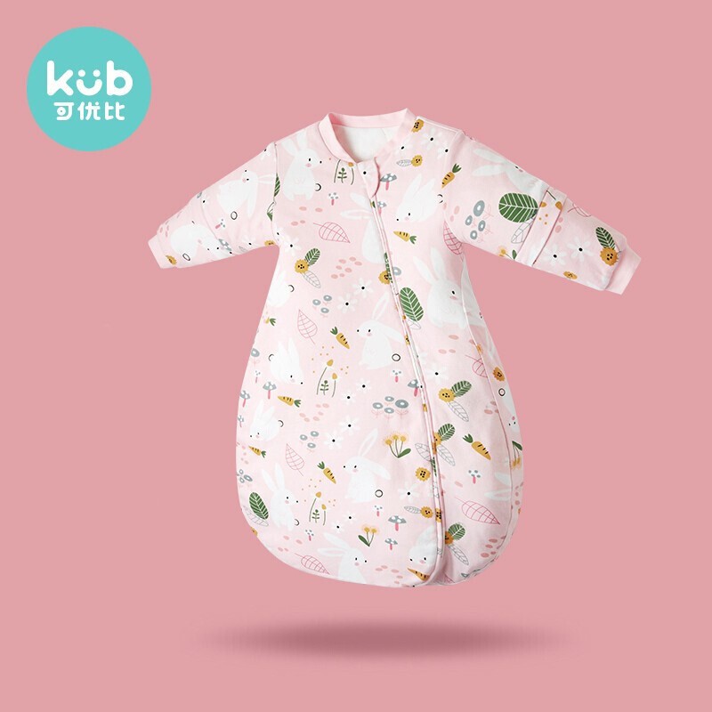 可优比（KUB） 婴儿一体睡袋四季通用款秋冬空调房儿童防踢被宝宝夹棉睡袋-爱丽丝-80码（身高75-90cm内）