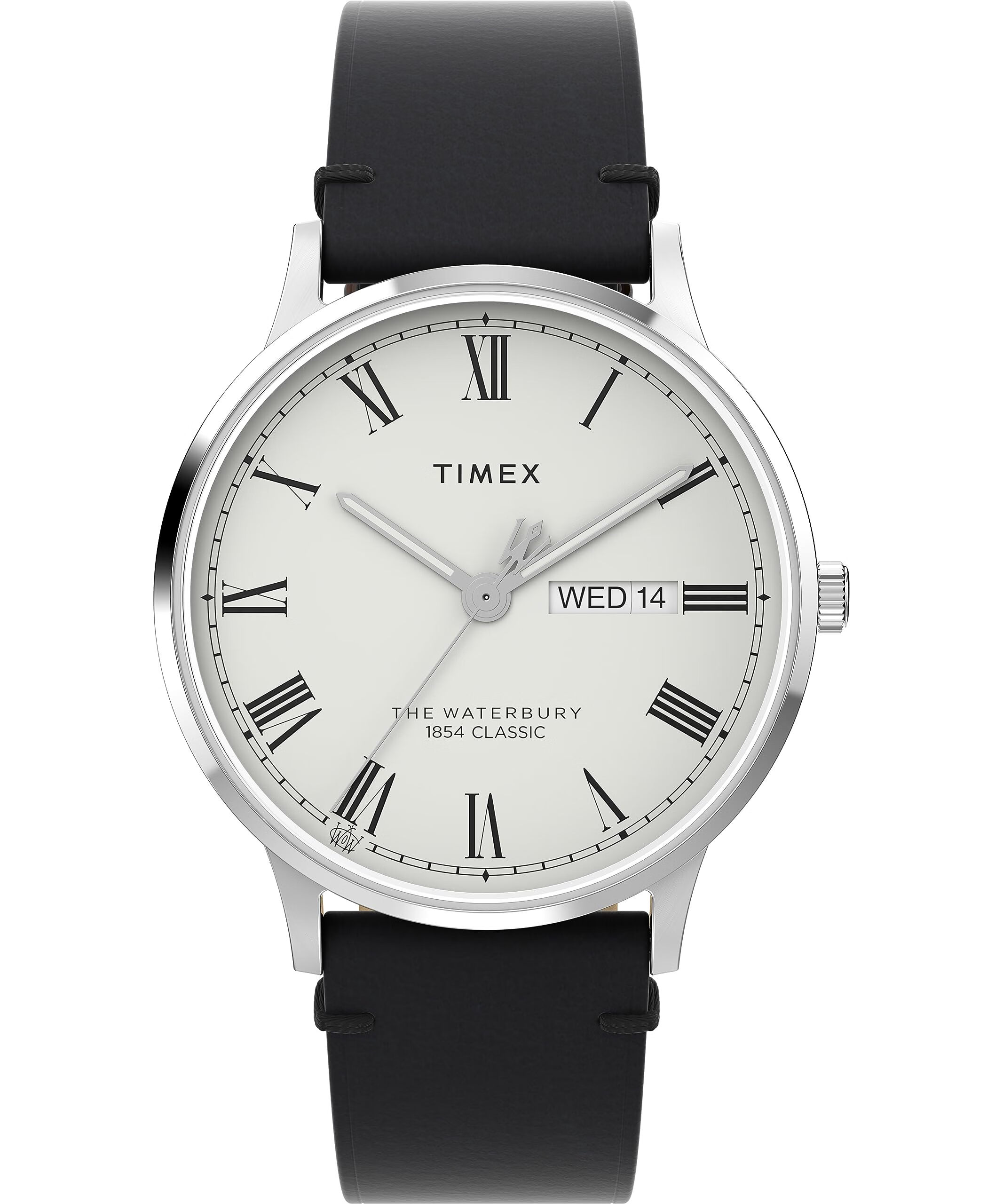 TIMEX 天美时 Waterbury 传统 40 毫米手表 黑色//白色 One Size