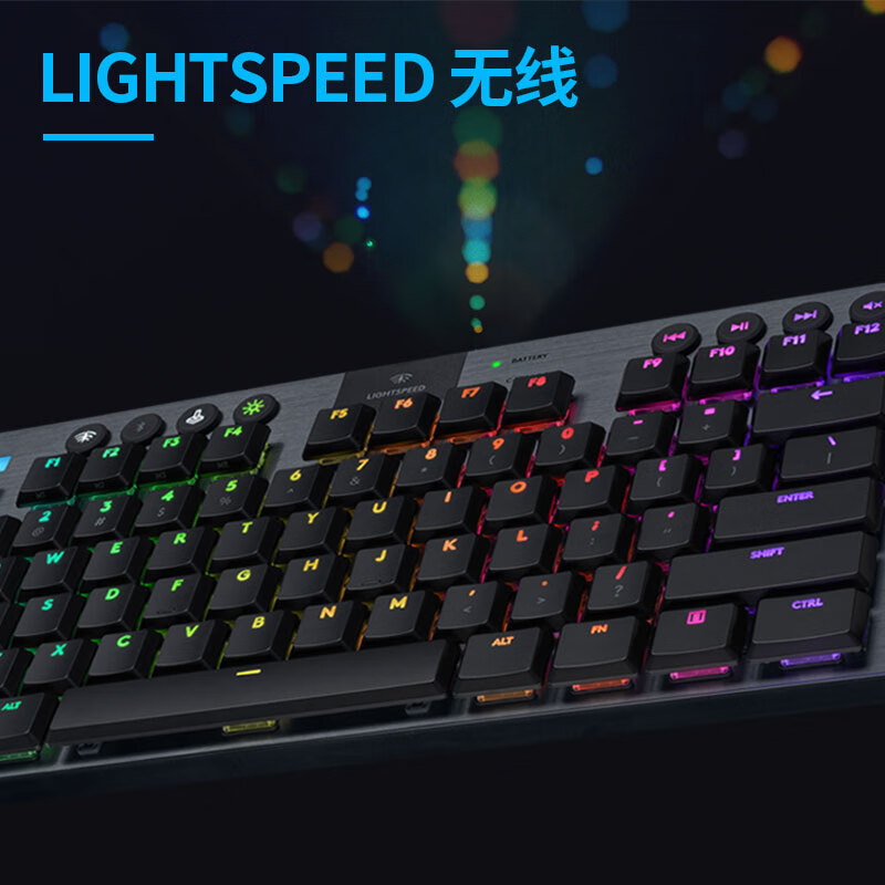 罗技（G）G913 TKL 无线蓝牙有线三模机械键盘RGB背光 矮轴 无数字键盘 C轴（类青轴）