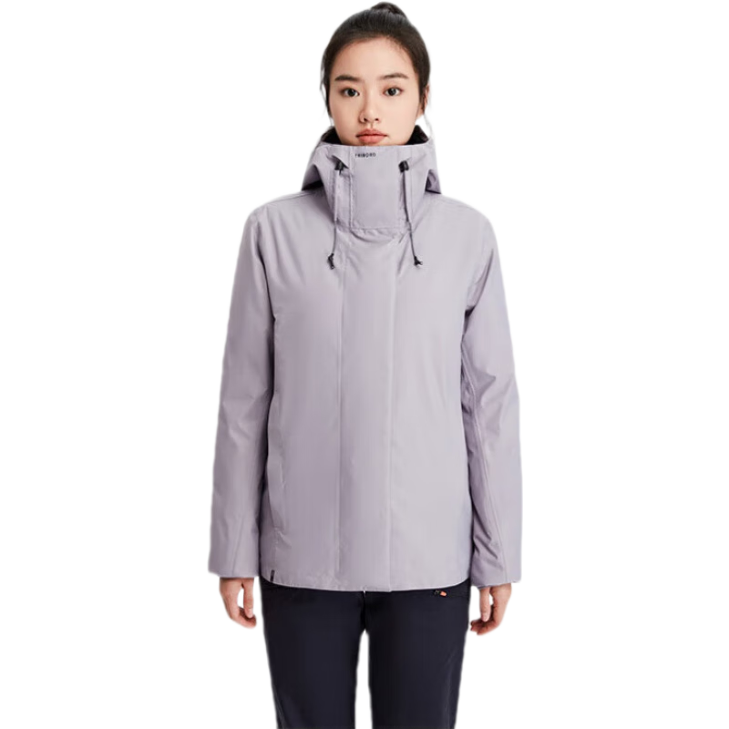 迪卡侬（DECATHLON）防风防水外套秋冬新款单层冲锋衣男女徒步登山保暖航海夹克男航海 女款-紫色 XS