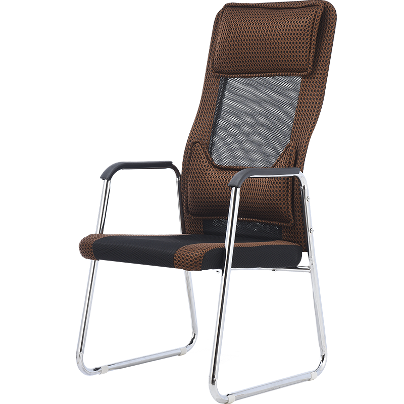 奥伦福特 电脑椅 办公椅 电脑椅子家用 麻将椅 职员弓形网椅 75-棕