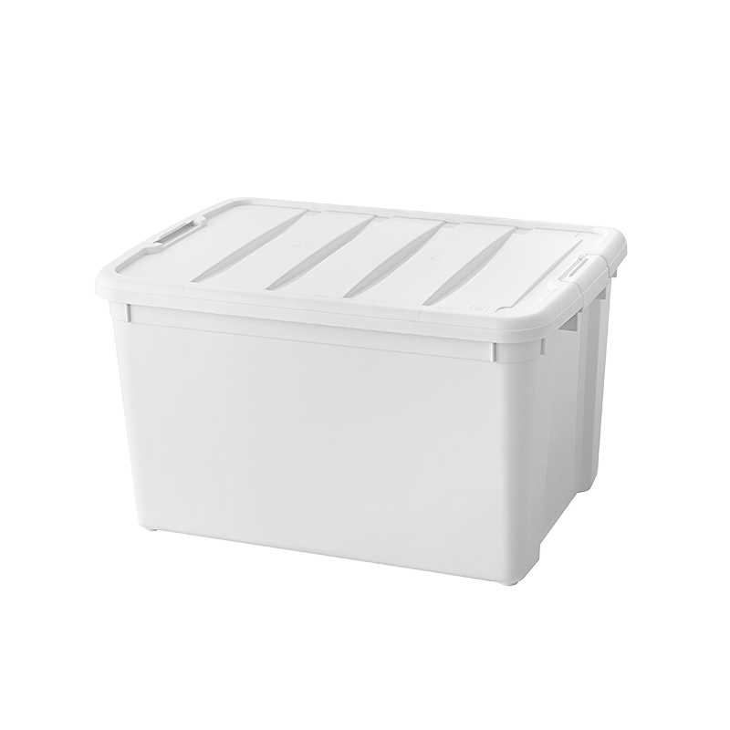 【新品】网易严选食品级54L AA大容量整理箱 加厚衣服收纳箱储物箱书箱3只装 【3个装】雪山白 54L