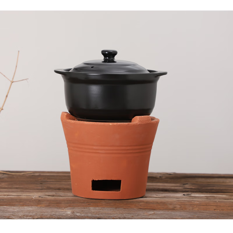 火炉老中式红泥木炭火锅烧烤炉入宅土风炉茶炉取暖炖煮煲炉耐火干烧锅