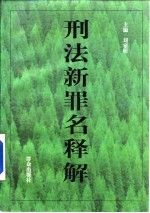 刑法新罪名释解 刘家琛