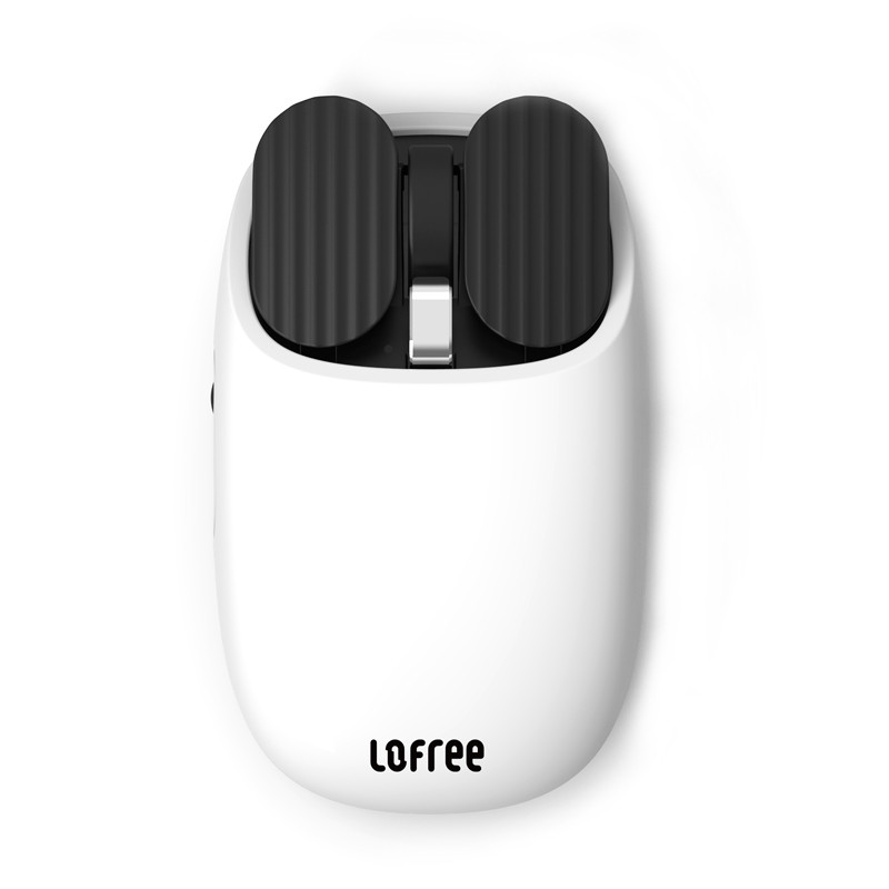 LOFREE洛斐 MAUS薯片蓝牙鼠标可充电无线双模（笔记本台式电脑 家用办公） 白色鼠标