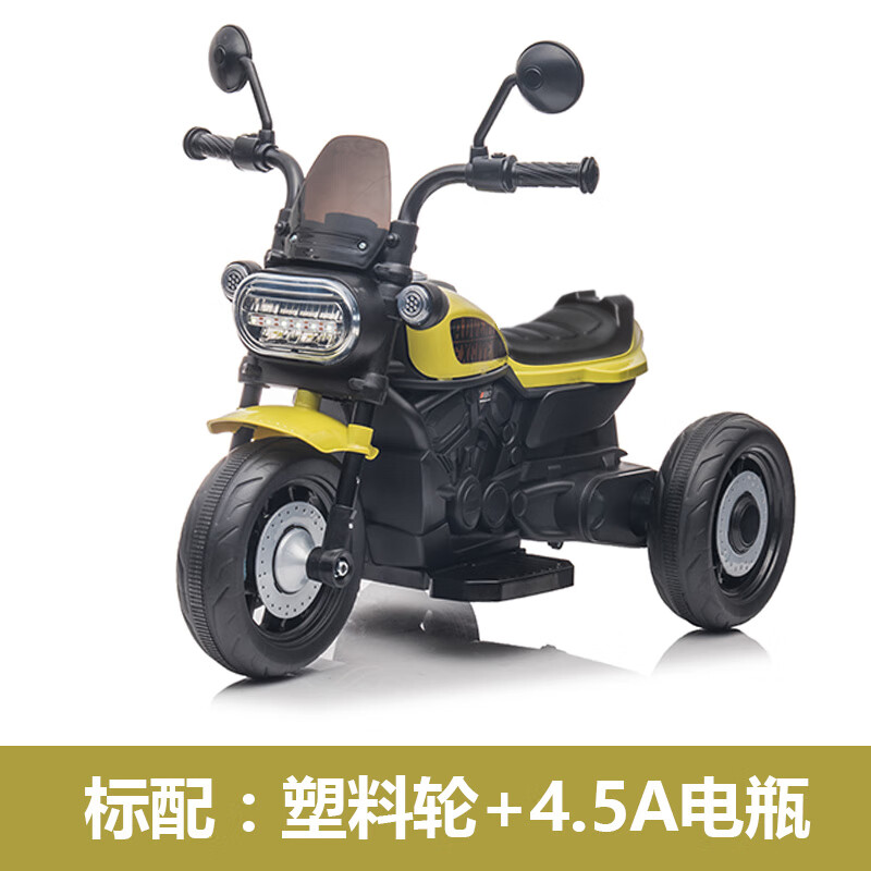 没玩没了儿童电动车小孩充电电瓶车可坐人三角结构防侧翻 绿色标配