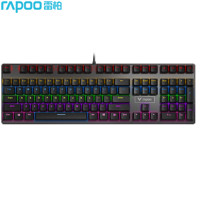 雷柏(rapoo) v700s合金版 混光机械键盘 游戏键盘 吃鸡键盘 背光键盘