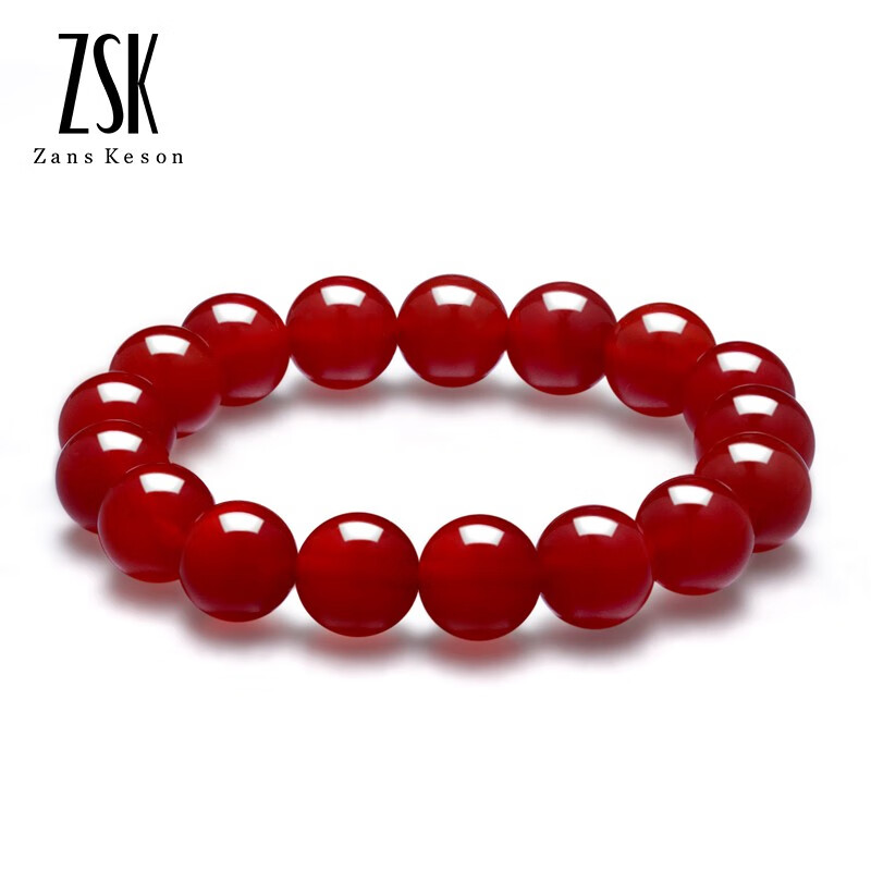 520礼物-ZSK珠宝 8MM红玛瑙手串女款