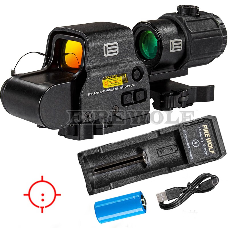 fire wolf全息瞄hhs套装558虹膜g43增倍镜快拆寻鸟镜瞄准镜十字红点