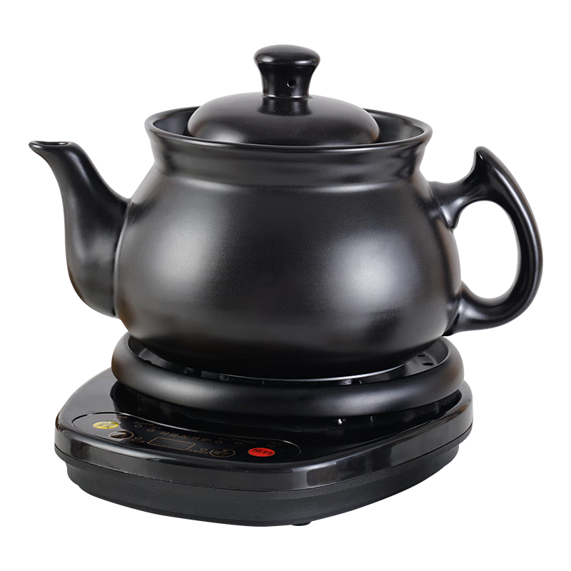 壺福（HF） 中藥鍋煎藥壺全自動(dòng)養(yǎng)生壺中藥壺藥壺熬藥鍋中藥?kù)野舅庪娚板伡逅幪沾砂舅庪娮由板佒笏帀匕舅幑?【人參印花】 6.5L 壺A+智能黑底座A