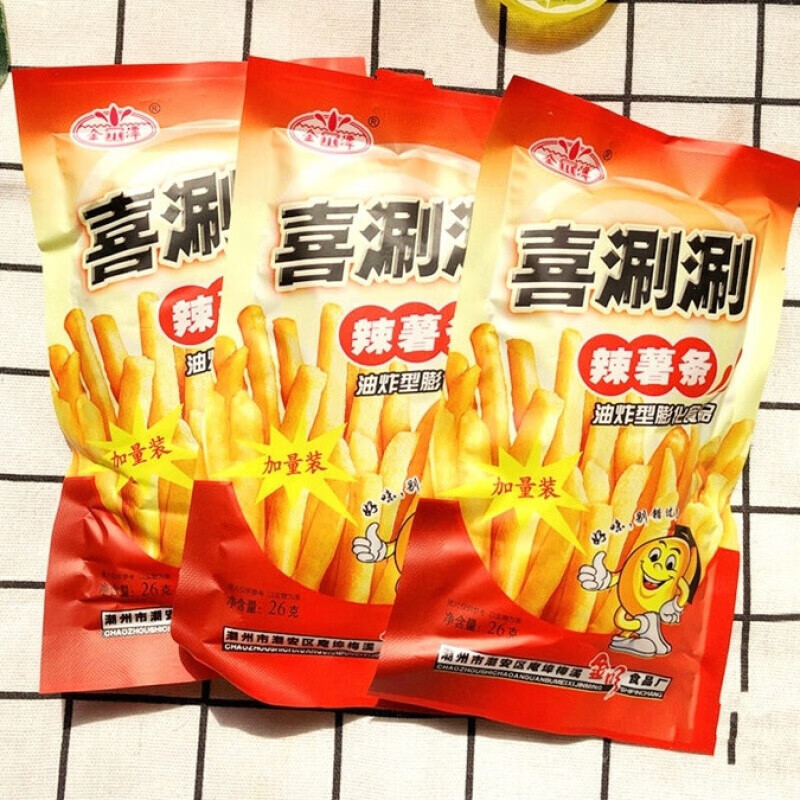 手指尖薯条喜刷刷辣薯条708090后怀旧零食一块钱的童年回忆零食 30袋