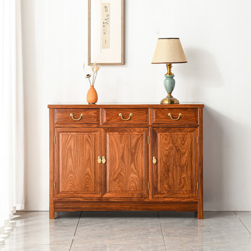 古尚古红木家具非洲花梨(学名:刺猬紫檀)鞋柜新中式置物柜收纳柜客厅