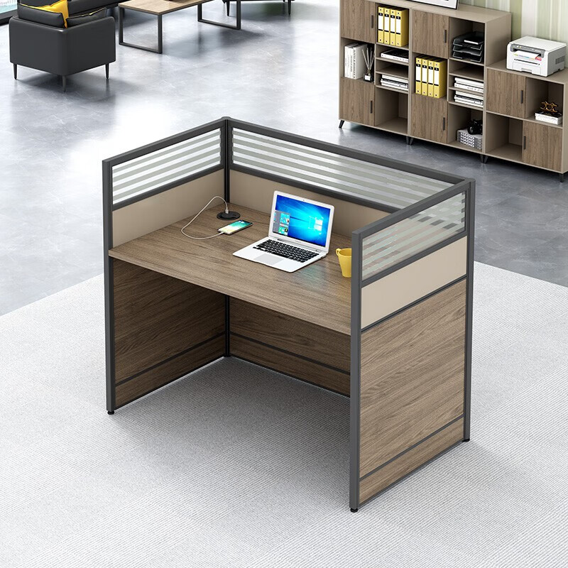 46人位办公室屏风员工办公桌椅子定制组合办公卡位桌 一字形单人位