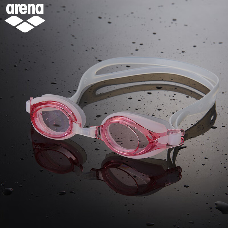 阿瑞娜（arena）防雾先锋进口高清防水泳镜青少年男女泳镜不起雾游泳镜  粉色-非镀膜款（4100JE-CPNK） 平光