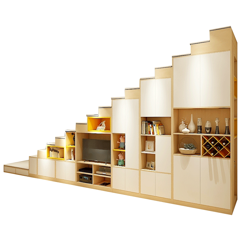 好莱客 客餐厅定制 现代简约入户楼梯柜鞋柜 小复式单身公寓 全屋家具定做 预付订金