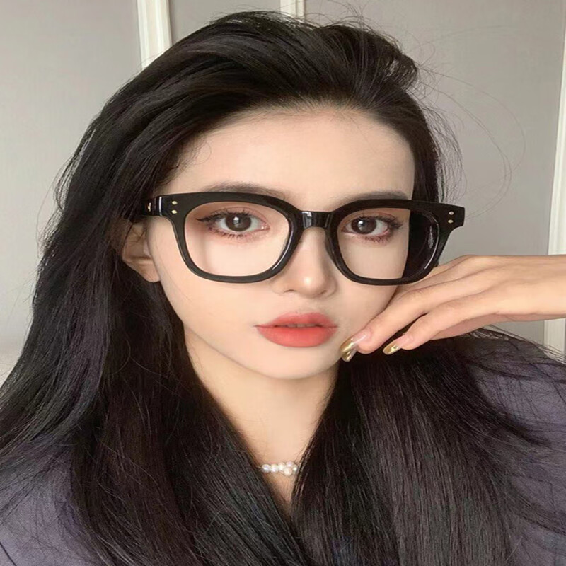 芝雅雨黑框眼镜女韩版潮粗框大框可配近视方框斯文败类素颜神器眼镜框