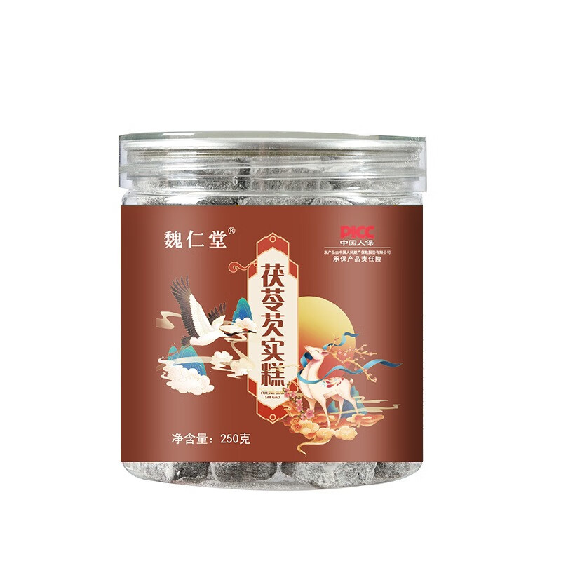 茯苓芡实糕薏仁莲子芡实辟谷手工谯轩糕点本草魏仁颜堂 【1盒】不参加