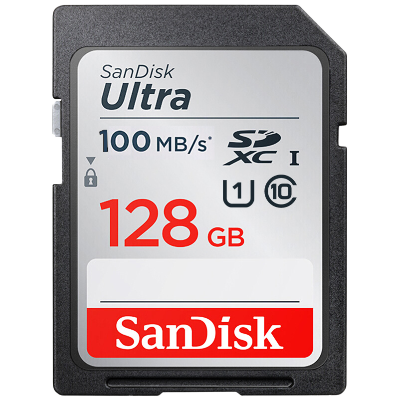 SanDisk闪迪 SD卡高清相机卡 佳能尼康数码相机内存卡 微单反存储卡 128G SDXC卡120M/s
