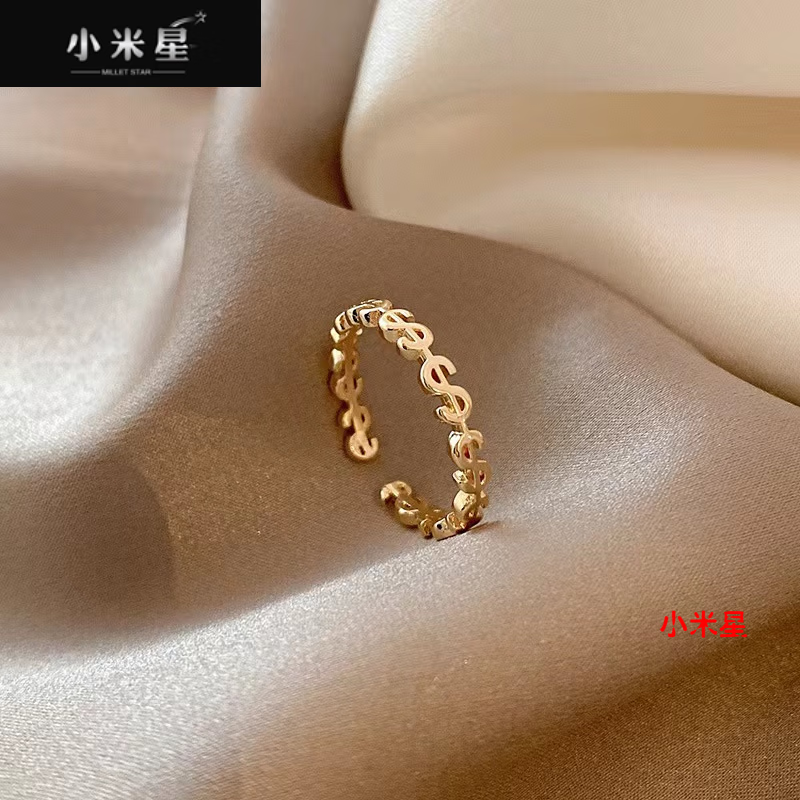 珠佩丽榫卯戒指食人间烟火色司清卢洋洋戒指美元美金色符号对戒榫卯是