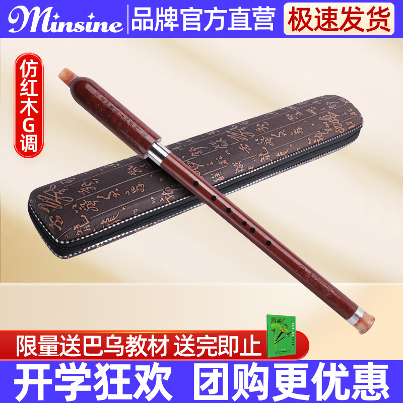 名森（Minsine）竖吹巴乌降G调仿红木成人初学巴乌小学生乐器初学入门演奏属于什么档次？
