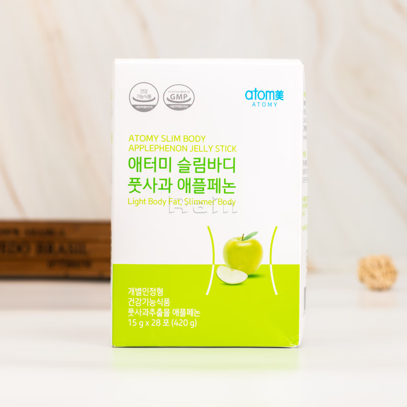 oeing艾多美青苹果多酚纤体果冻15g*28条/韩国官网进口 现货1盒