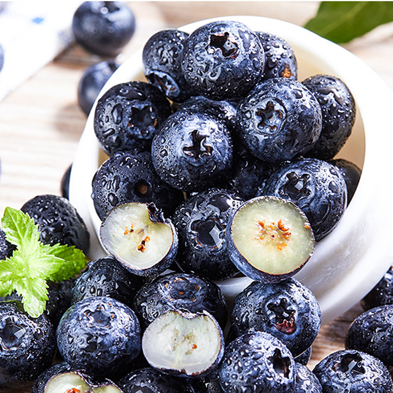 千园九味L25花香蓝莓新鲜蓝莓鲜果盒装应当季水果现摘现发京鲜大果礼盒 4盒单盒100g【单果12mm+】