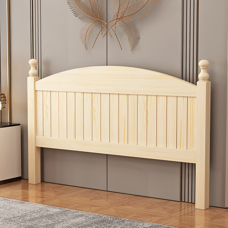 靠背床头板榻榻米配件单人床简约背板 欧式款【1米宽*95高】原木色