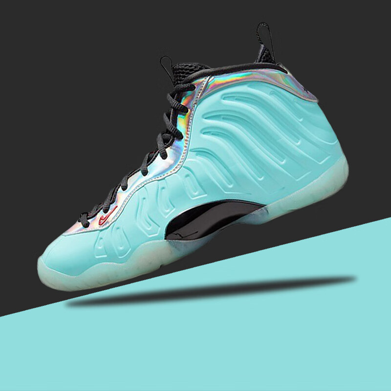 耐克(nike)little posite one (gs)喷泡篮球鞋 天蓝镭射 南海岸dh6490