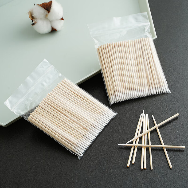 晨爱尚7cm尖头棉签小头极细牙签式棉棒修眉化妆尖嘴超细一次性专用
