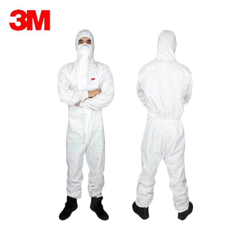 3M 防护服 4545 防尘防液体喷溅 工业实验室液体喷涂农药 带帽连体服 XXL 1件套