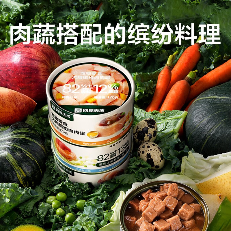 网易严选 犬用缤纷肉肉罐 宠物狗零食成犬幼犬湿粮柯基柴犬金毛泰迪狗湿粮 【牛肉口味】170克*1罐