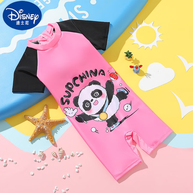 迪士尼(disney)2023新款儿童泳衣男童女童连体速干卡通时尚泳衣小中大