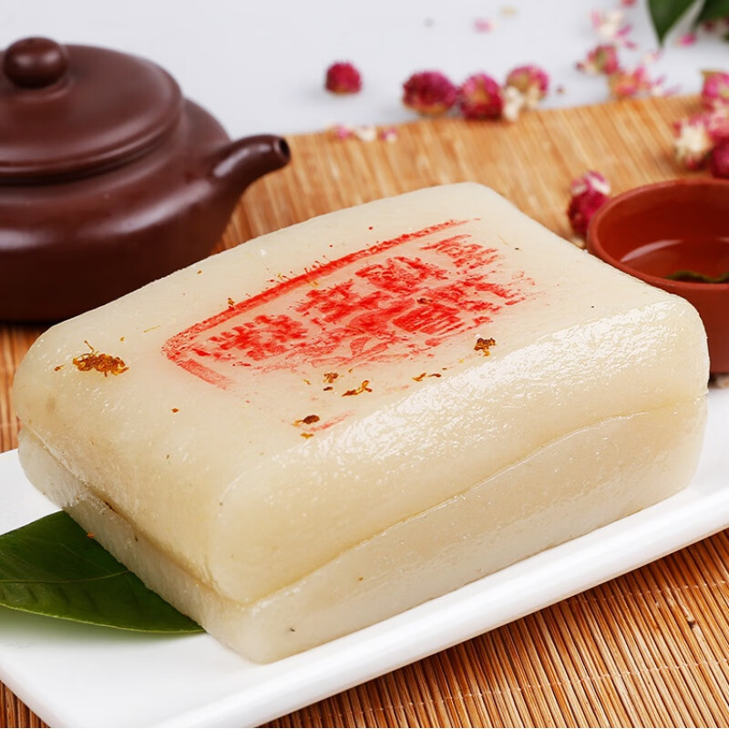 年糕传统手工糕团糯米苏州特产年货美食老式糕点 桂花白塘年糕500g