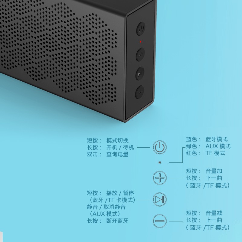 漫步者（EDIFIER）M120 无线迷你蓝牙音箱 户外音箱 便携音响 家用小音响 微信收款扩音器