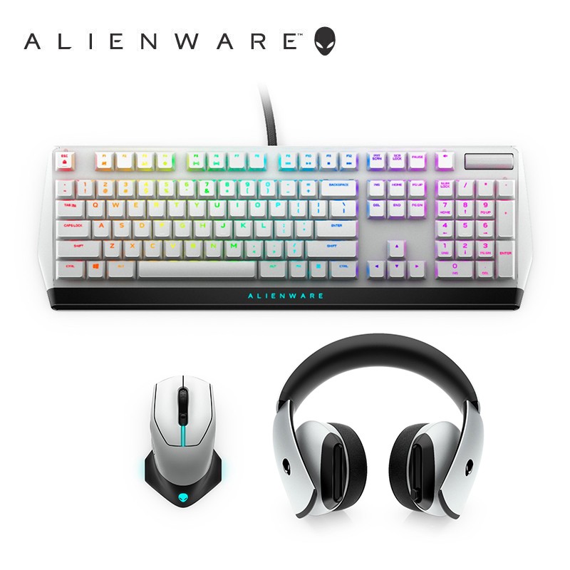 外星人(ALIENWARE) AW610M 无线RGB游戏电竞鼠标 16000DPI 5档调节 610M鼠标搭配510K键盘+510H耳机 白