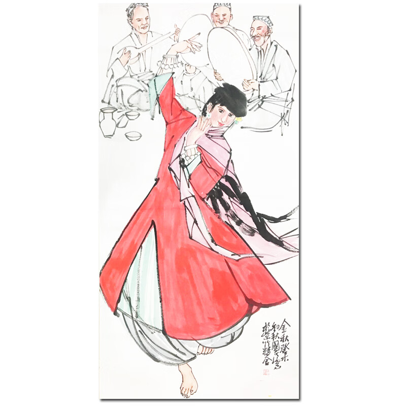 中国美协 史国良款《金秋》字画书法名家手绘水墨画