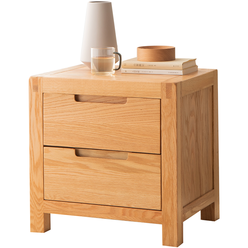 原始原素 实木床头柜 简约现代橡木边柜角柜储物柜简约收纳柜 JD-1185
