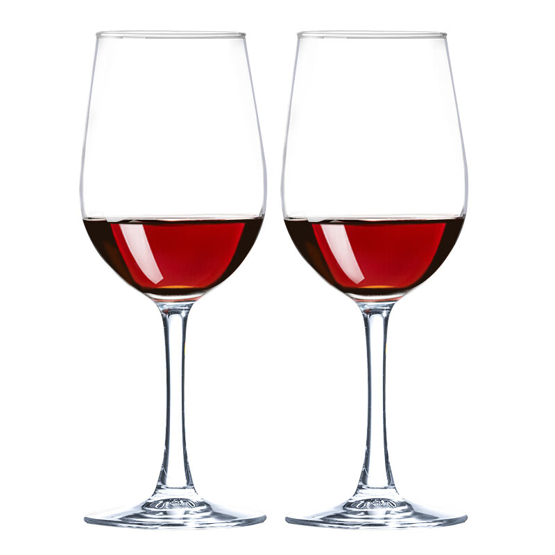 天喜(TIANXI)红酒杯 高脚杯玻璃杯家用红酒杯套装酒店葡萄酒杯水杯子320ml 2只装
