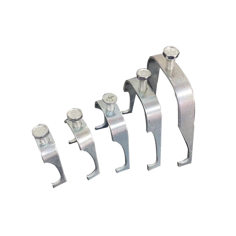 锋兰达丝杆吊卡龙骨卡双钩加宽卡10十字pvc线管u型码铁螺丝抱箍水管