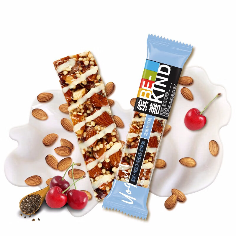 bekind 缤善酸奶车厘子奇亚籽坚果棒 35g*12条