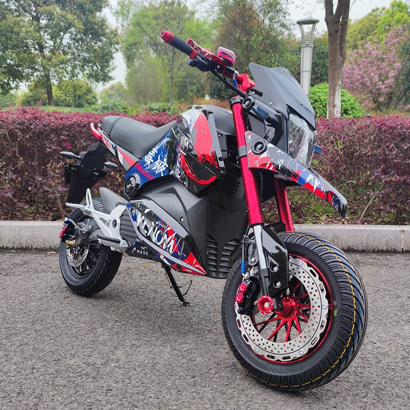 桃路全新m5z6小猴子电动摩托电瓶车72v96v中置电摩复古大功率高速跑车