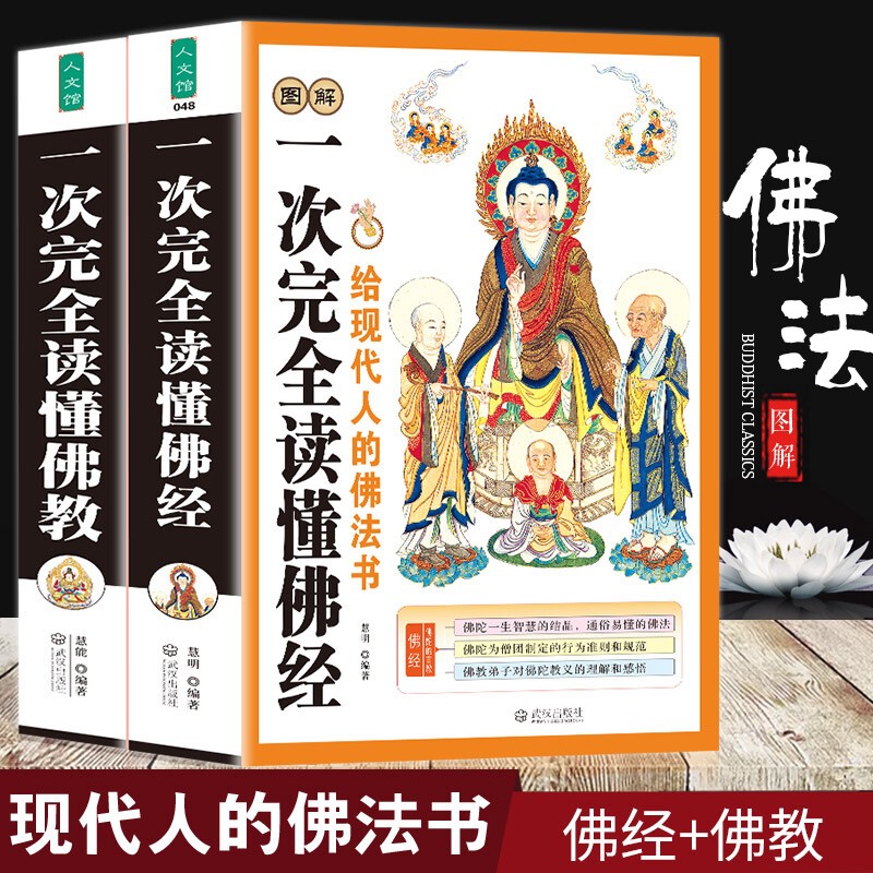 正版 图解一次完全读懂佛经+图解一次完全读懂佛教全2册 佛教基础知识 禅宗论集集金刚经心经禅宗药师经楞严经学图书籍