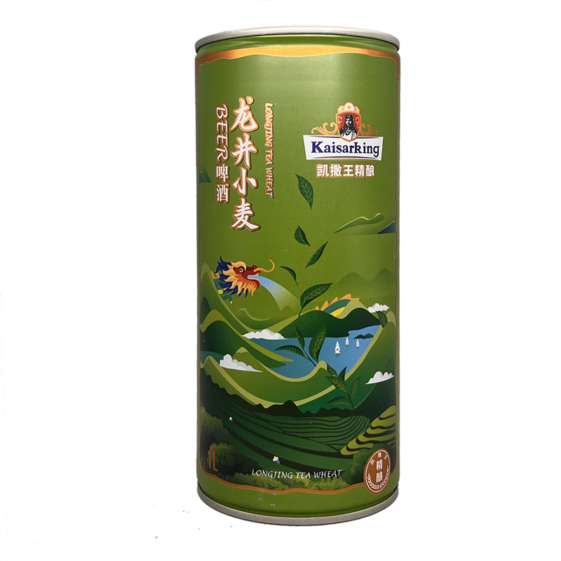 沃夫狼德国凯撒啤酒集团监制国产凯撒王小麦白啤酒1l*6罐 果味精酿白