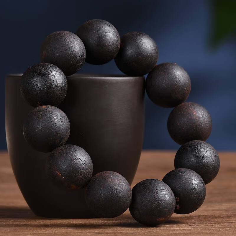 等夏等你奇楠降真香手串满油沉水级 蜜结软油降沉香男女款佛珠老料