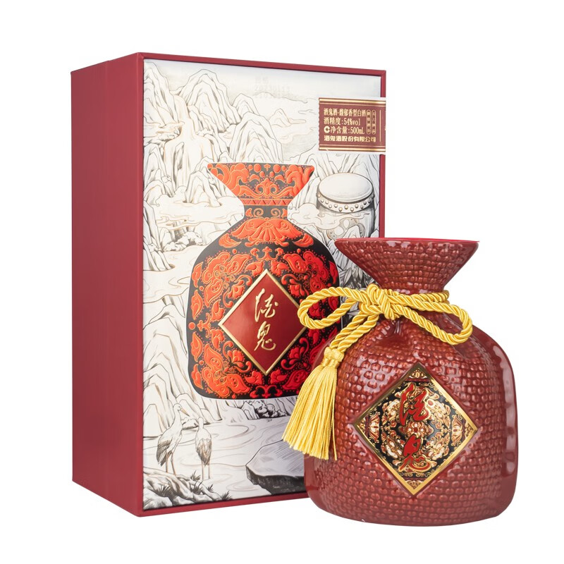 酒鬼(jiugui)54度500ml酒鬼酒苗绣馥郁香型白酒 54度 500ml 1瓶 单